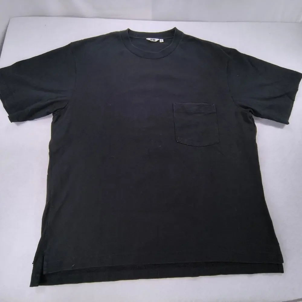 UNIQLO Short Sleeve Graphic Crew Neck T Shirt Mens Size Extra Large XL Black - Picture 2 of 8